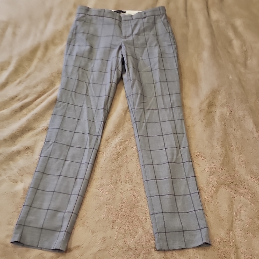 Banana Republic Grey Checkered Dress Pants